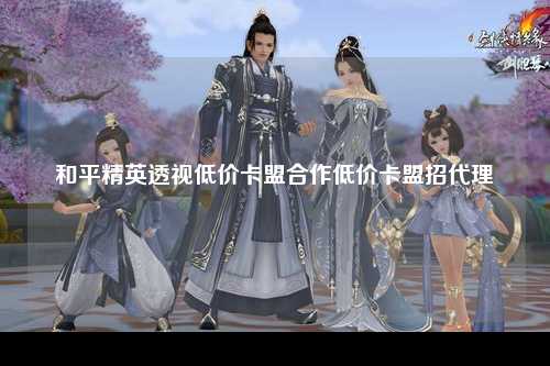 和平精英透视低价卡盟合作低价卡盟招代理